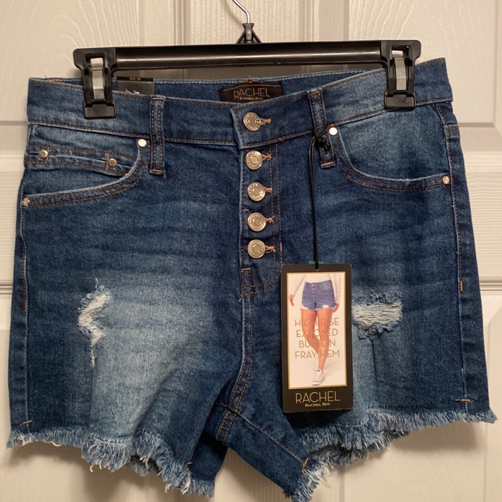Rachel Roy High-Rise Fray Hem, Distressed Shorts…size 6/28